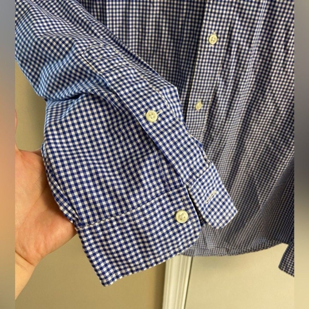 Ralph Lauren Blue Gingham Men's Shirt XL - Picture 4 of 6